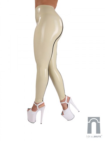 Ishtar and Brute cheeks legging in white-sand latex 13